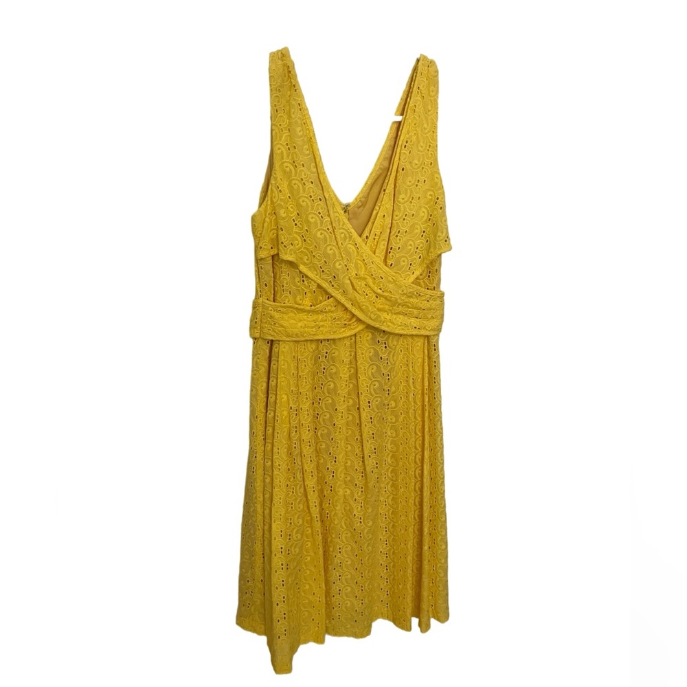 Nine West Yellow Eyelet Sundress Size 8